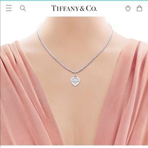 Tiffany & Co. small heart tag beaded necklace